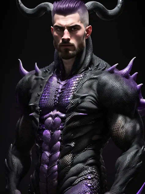 ultra detailed abstract painting of a male pale draconian BatuAI, portrait, slim body, perfect anatomy, (black dragon horns:1.4), (purple blackish scaly skin:1.2),
hyperdetailed painting, luminism, 4k resolution, cinematic light,
Soft Lighting, Photographic Realism,
3d rendering, octane rendering,