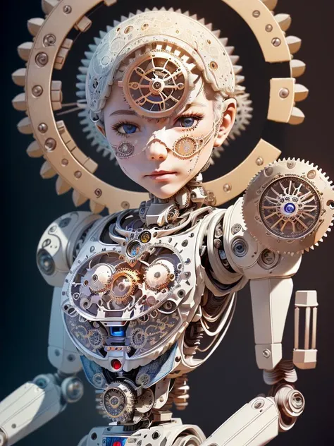 young girl, (intricate moon:1.1), (sweaty breasts:1.1), 
(fine detailed intricate clockwork gears and robotic parts and tattered leather scraps overall:1.5), gears inside skull, (porcelain cyborg head:1.1),
platinum blond hair, cowboy shot, perfect arms, perfect body,
cowboy shot, (small breasts:1.5),
nice hands, perfect hands,
hyperdetailed painting,  4k resolution,
Soft Lighting, Photographic Realism,
<lora:GoodHands-vanilla:1>