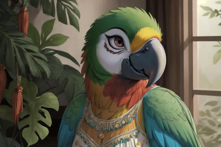 Parrot, anthro, intricate_detailed