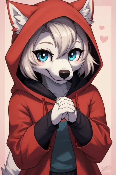 1girl, wolf_girl, little_red_riding_hood, boopable_snoot,