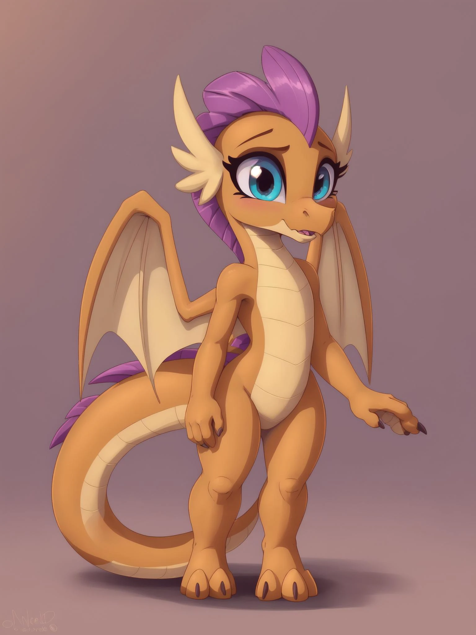<lora:Smolder_MLP:0.9> Smolder_MLP, female, dragon, adorable, two_wings