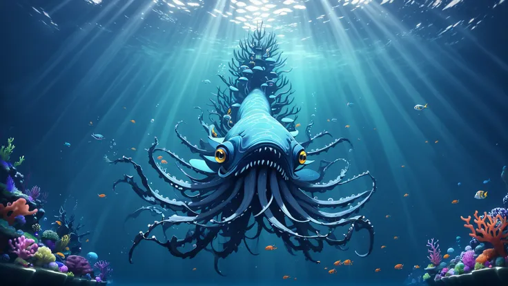 anime style, Spectacular Deep Sea
