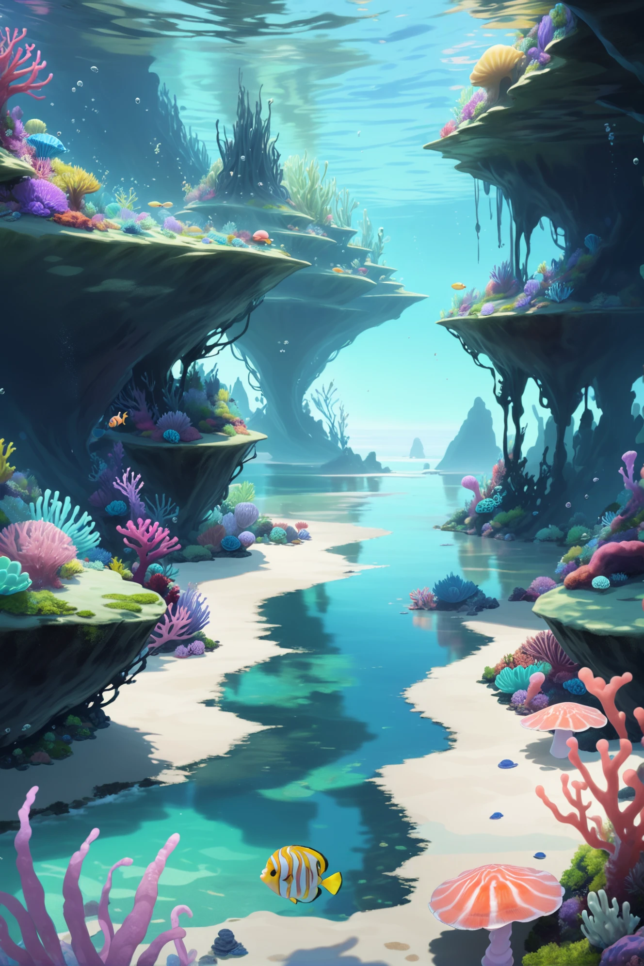 anime style, Otherworldly Intertidal Zone