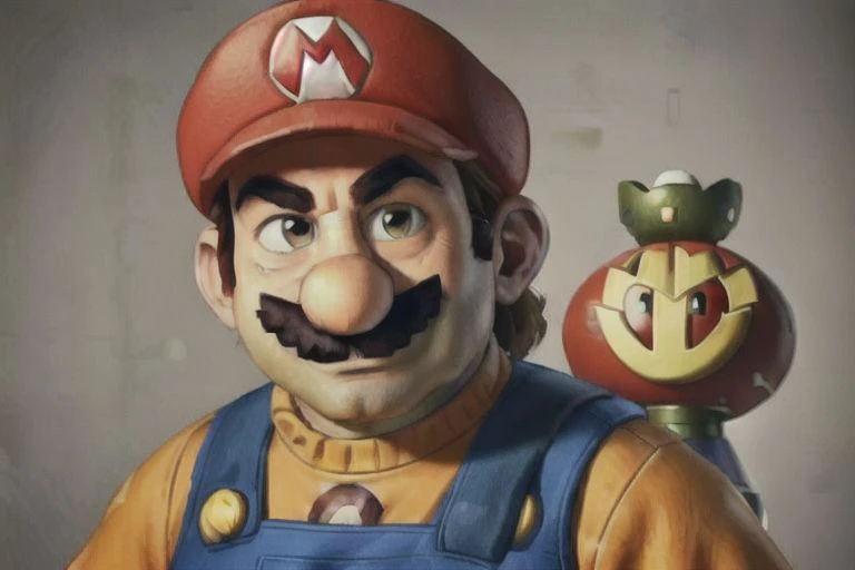 1 man, real_mario, 
solo focus, high quality skin texture, detailed clothing, aesthetic composition, 8k
(in the style of Johannes Vermeer)