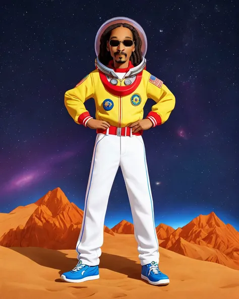 The exotic life of snoop-dog as a space explorer, Very detailed, clean, high quality, sharp image