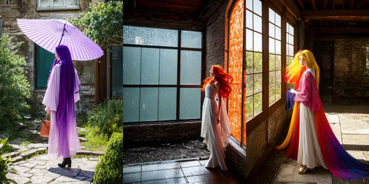 (otherworldly), highly insanely detailed, masterpiece, top quality, best quality, highres, 4k, 8k, RAW photo, (very aesthetic, beautiful and aesthetic), 1girl, Tower13_Gizelle,
BREAK
<lora:wagasa_V1.0:0.8>, wagasa, oil-paper umbrella, holding umbrella,
BREAK
(long-shot ruins, building, window frame, cracked window, wall corner, upturned, abandoned, metal, industrial, fence, moody, cracked mud, urban, canalside:1.2),
BREAK
(__lazy-wildcards/char/haircolor__:1.3),
__lazy-wildcards/dataset/background-color__,
âââ