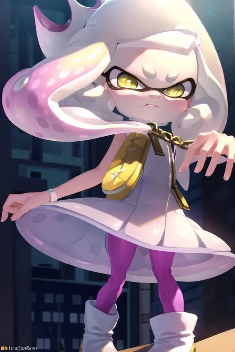 pearl, <lyco:pearlv2-lyco-nochekaiser:1>,
(pearl \(splatoon\):1.5), + +, short hair, (yellow eyes:1.5), pink hair, white hair, multicolored hair, pointy ears, mole, mole under mouth, two-tone hair, gradient hair, tentacle hair, thick eyebrows,
BREAK dress, pantyhose, boots, sleeveless, white dress, sleeveless dress, white footwear, crown, zipper, zipper pull tab, pink pantyhose,
BREAK looking at viewer,
BREAK outdoors,
BREAK <lyco:GoodHands-beta2:1>, (masterpiece:1.2), best quality, high resolution, unity 8k wallpaper, (illustration:0.8), (beautiful detailed eyes:1.6), extremely detailed face, perfect lighting, extremely detailed CG, (perfect hands, perfect anatomy),