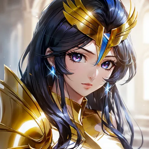 1girl, blue hair, pink eyes, (Saint Seiya \(style\):1.2),(masterpiece:1.2), (best quality:1.2), Amazing, highly detailed, beautiful, finely detail, Depth of field, extremely detailed CG unity 8k wallpaper,