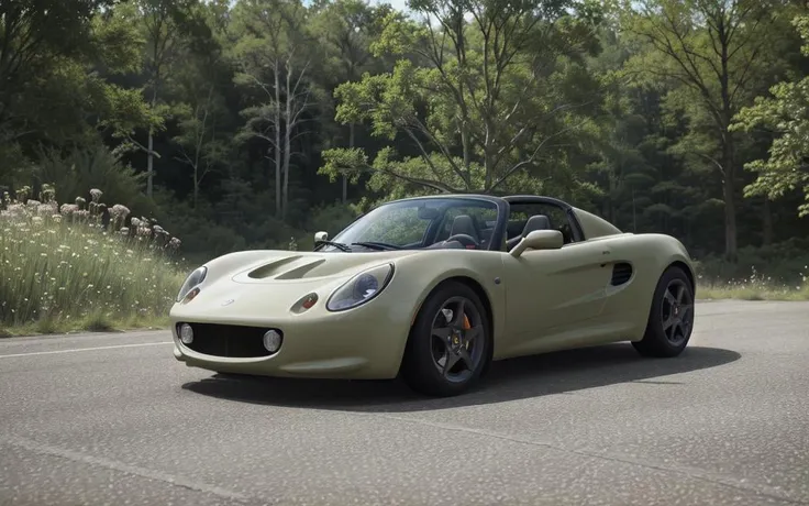 Gorgeously rendered 4k high-definition nighttime photograph of a hyper-realistic matte black 99elise speeding through a narrow opening in a dark dense forest (((at night))), HDR, sharp focus, (motion blur), <lora:99elise:0.45>