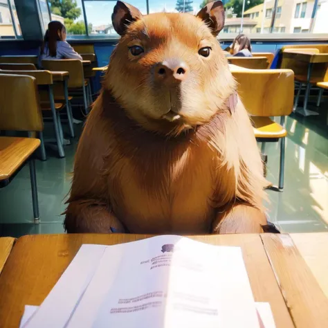 <lora:add_brightness:0.5><lora:add_detail:0.5><lora:capi:1>capybara sat at a table,pov across table,
cafeteria, day,
<lora:Date:1>