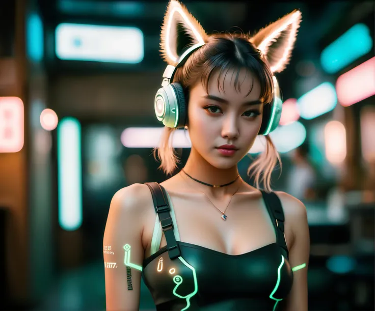 highest quality、masterpiece、Ultra-high resolution、(Photorealistic:1.4)、RAW Photos、(A girl tied to a machine)、13 years、Shiny platinum hair、Embarrassed look、Glowing Skin、((Ultra-Realistic Details))、Portraiture、Global Illumination、Shadow、Octane Rendering、8k、Ultra Sharp、Big Breasts、Cleavage、(Exposed bare skin underbust:1.4)、(Latex micro bikini without strings:1.4)、Upper arm chain、Very intricate detail、Realistic Light、Trends of the CG Association、Purple eyes、Shining Eyes、To the camera、Neon Details、Sit on、Futuristic hair accessories、Gundam、Small LED Lamp、Purple neon lighting、Green neon lighting、, Showing your underarm hair, hard nipples erect:1.4, nipples pointing up:1.4, headset,