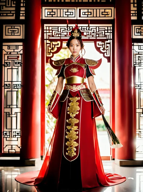((Raw_photo:1.3)), fairy, (chinese temple), filigree_armor, natural lighting, back lighting, best quality, masterpiece, best quality, amazing details, E671, lens 50mm f/2.0,