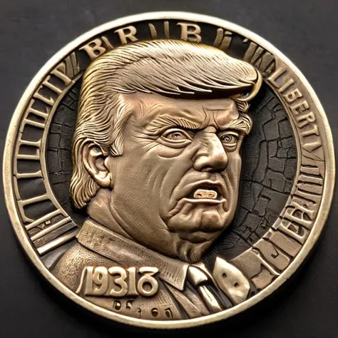a photo of donald trump coin carving <lora:Cnl-XL-V1:1> cnl, cnl lighting, cnl texture, high resolution, beautiful, highest quality, masterpiece, highly detailed