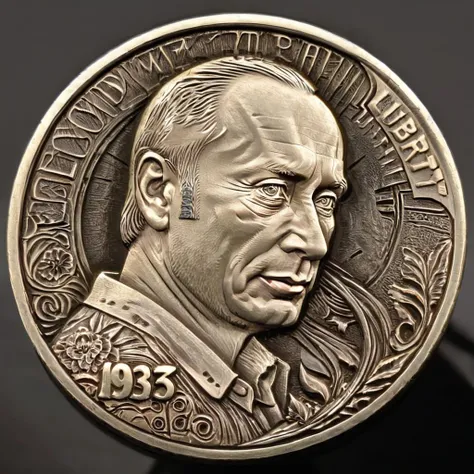 a photo of Vladimir Putin coin carving <lora:Cnl-XL-V1:1> cnl, cnl lighting, cnl texture, high resolution, beautiful, highest quality, masterpiece, highly detailed