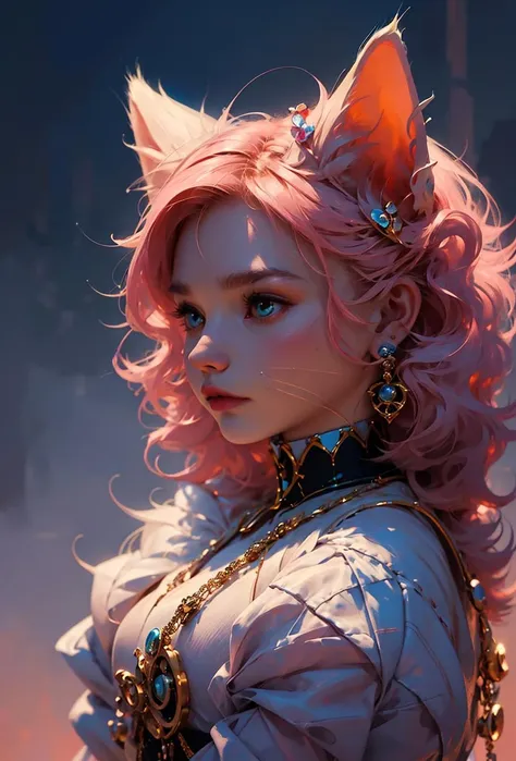 [furry:999],masterpiece,best quality,solo,animal ears,furry,1girl,coolcat,cat ears,masterpiece,best quality,full body/////, stylized, Touching Gentle chubby Palauan Erza holding a Mobius strip, fantasy art, magical, mythical, fluorescent pink magic aura, Prince Blonde hair styled as Short and spiky, Ukrainian trees, at Dusk, deep focus, Simple illustration, Hermitpunk, Direct light, Cinestill,  <lora:CoolCat_v1:0.8>