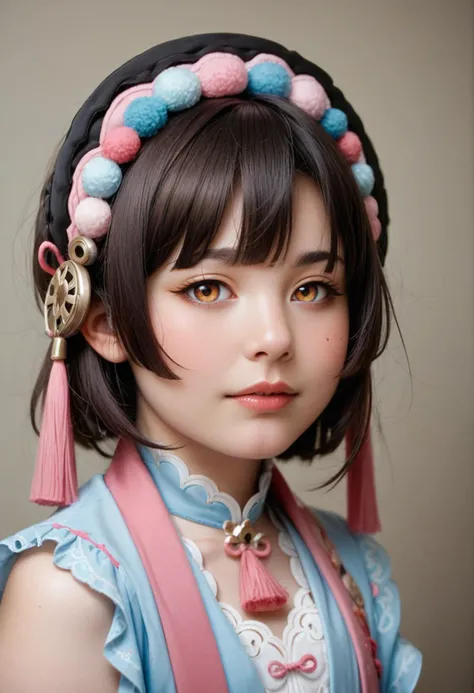 realistic, photo \(medium\), score_9, score_8_up, score_7_up, BREAK
1girl, yun jin \(genshin impact\),
portrait,
