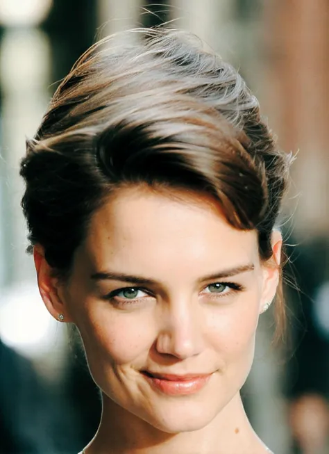 photo of sks woman, pale skin, working class in new york city, upper body, detailed skin, 20 megapixel, canon eos r3, detailed skin, detailed, detailed face, <lora:locon_katieholmes_v1_from_v1_64_32:1.25>