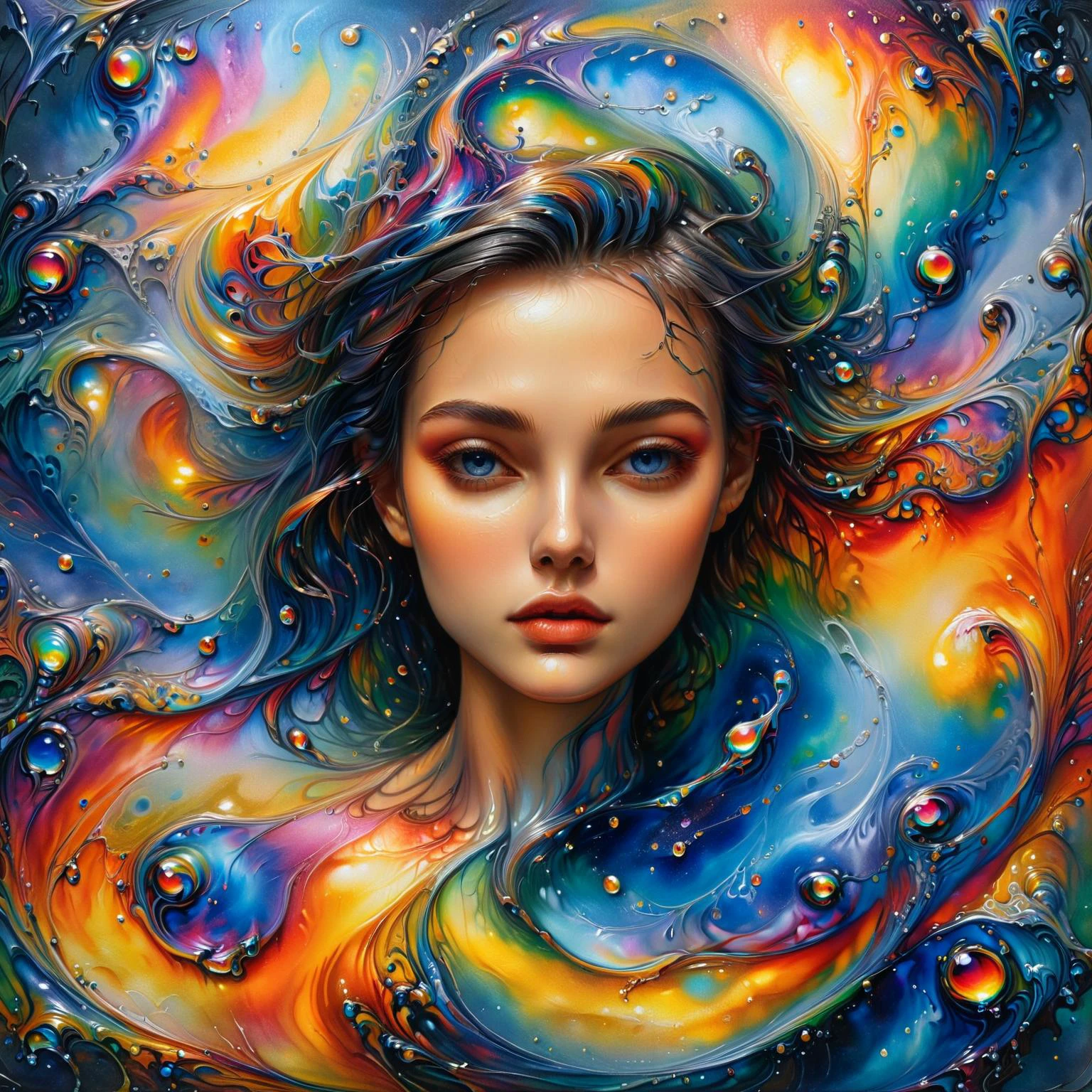 oil painting of a woman in the style of Ivan Marchuk, ral-oilspill <lora:ral-oilspill:1> <lora:EnvyInkSwirlXL01:1> swirling ink <lora:xl_more_art-full_v1:1>, (masterpiece:1.2), best quality, <lora:EnvyBetterHiresFixXL01:1>