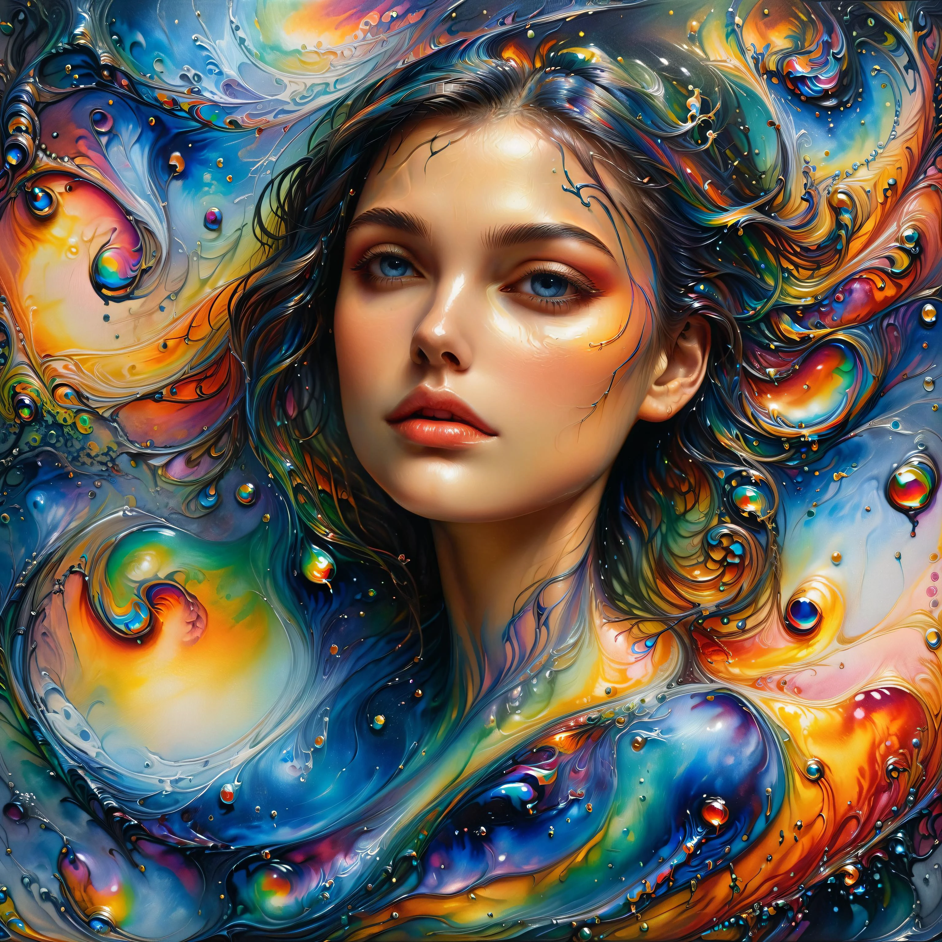 oil painting of a woman in the style of Ivan Marchuk, ral-oilspill <lora:ral-oilspill:1> <lora:EnvyInkSwirlXL01:1> swirling ink <lora:xl_more_art-full_v1:1>, (masterpiece:1.2), best quality, <lora:EnvyBetterHiresFixXL01:1>
