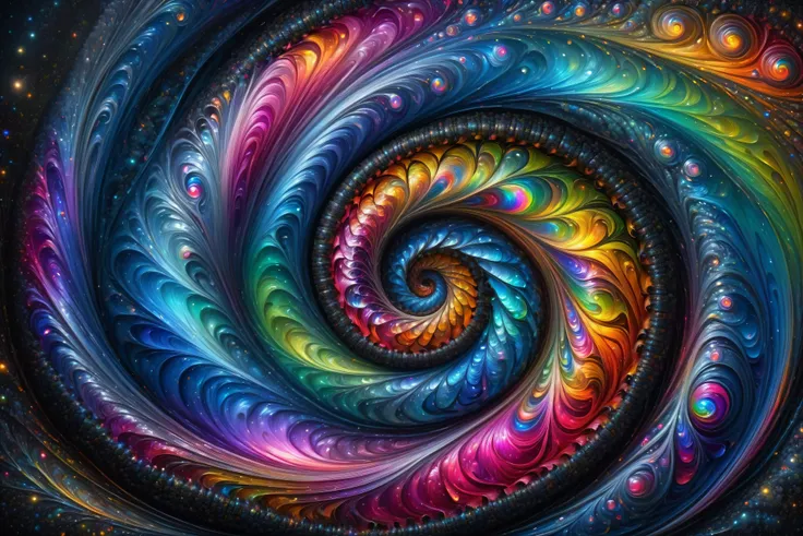 spiral galaxy made of ral-oilspill <lora:ral-oilspill:0.6> black background <lora:extremely_detailed:1> extremely detailed, (masterpiece:1.2), best quality, (hyperdetailed, highest detailed:1.2), high resolution textures, <lora:EnvyBetterHiresFixXL01:1>