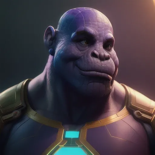 portrait of a cute (dicuki:1.1) as realistic thanos , cinematic, , <lora:dicuki:1.1>, digital art , trending artstation, 4k, high detail
