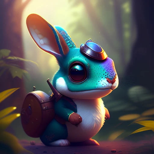 portrait of a cute (dicuki:1.1) as a (rabbit:0.9), <lora:dicuki:1.1>, digital art , trending artstation, 4k, high detail