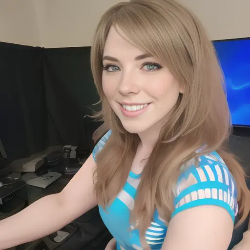 marykish, on a gaming chair, playing playstation, 4k, RAW, smiling<lora:marykish_v2:0.8>