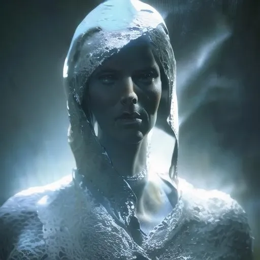 there is a woman in a wet suit standing in a tunnel, hot reptile humanoid woman, in an ancient tomb, humanoid woman, snake woman hybrid, in an ancient vault, epic 3 d oshun, in dark cave, in a cave, unreal engine render + a goddess, female humanoid creature, 3 d goddess minerva, alien woman
