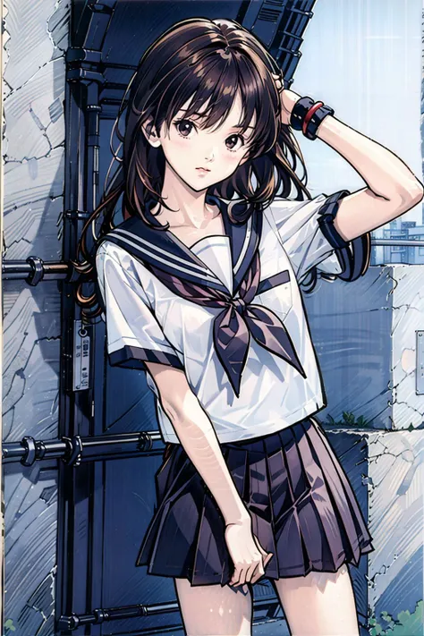 <lora:Katsura_Masakazu_v3:0.8>,Yoshizuki iori,<lora:jk_uniform:0.8>,JK_style,short-sleeved JK_shirt,short-sleeved JK_sailor,JK_suit,JK_tie,<lora:school_yard_v0.1:0.8>,school yard,, (masterpiece, best quality, high quality, highres, ultra-detailed),