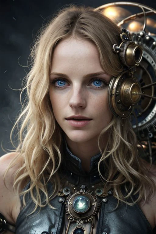 ASCIIDetailed face, masterpiece, ultra high definition, zeppelin above, Realism, chaos, ahsveden3, clear eyes, geometric, wearing rags, fantasy steam punk background, hd, 4k, mist,