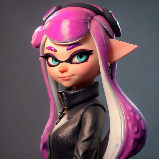 unrealtoon, face portrait,gradiant hair color