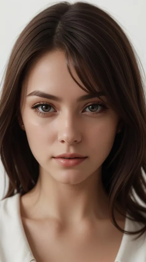 igirl, detailed face, intricate, sharp focus, soft lighting, vibrant colors, masterpiece, pale skin, fair skin, cute, feminine, (frontal), detailed eyes, pore level details, advertising studio lights, frontal led light ring, smooth shadows, bokeh background, Hyper Realistic Photography, Hyperdetail, UHD, Color Correction, HDR, color grading, hyper realistic (white background), kkw-ph1
