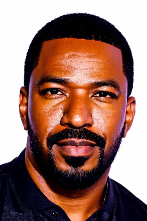 <lora:Laz_Alonso_Lora-10:0.9>, laz alonso, black shirt, headshot, portrait, plain background