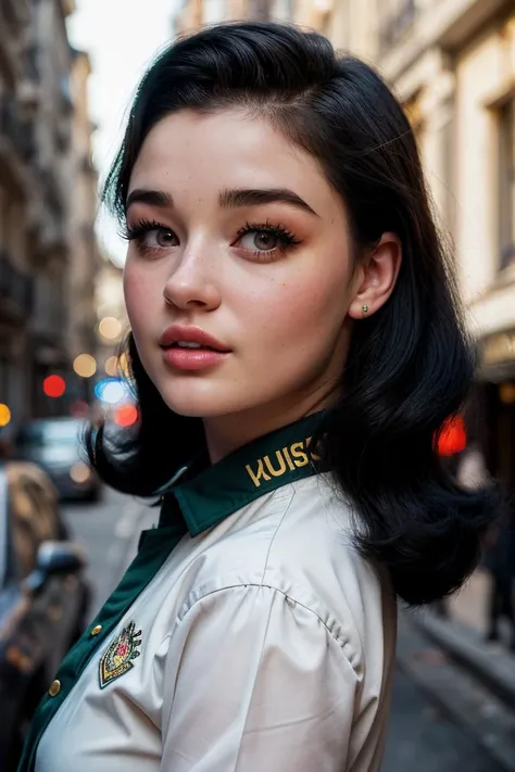 photo of (miaalves), a woman, perfect hair, award-winning photo, sfw, wearing (band uniform), (A classic, vintage Parisian art studio with canvases and brushes), 70mm, f/8, ((auto focus, color, DOF, Aperture, 8k uhd, dslr, cinematic lighting, insanely detailed and intricate, character, hypermaximalist), (looking at viewer:1.3), perfect eyes, appealing, attractive, amative, perfect skin, (detailed background), hyper realistic, super detailed), (DOF, blurry background, bokeh), epiCPhoto, <lora:add_detail:0.5>