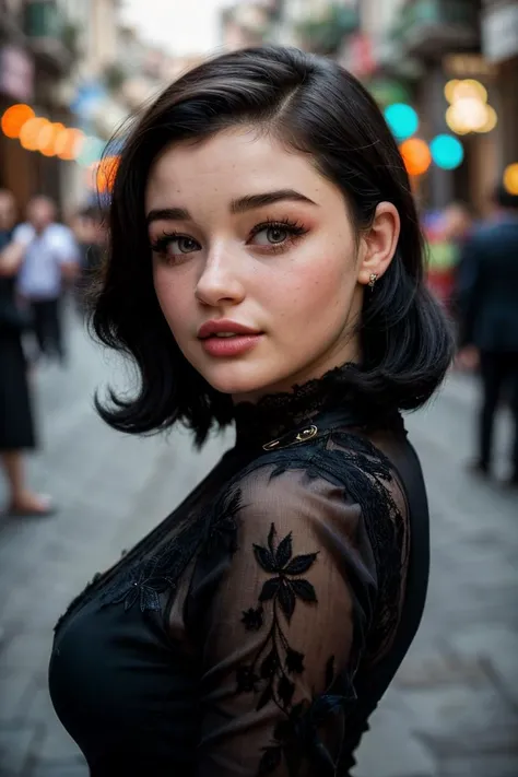 photo of (miaalves), a woman, perfect hair, award-winning photo, sfw, wearing (lace trim), (A bustling, vibrant Istanbul street during a traditional Turkish wedding procession), 70mm, f/8, ((auto focus, color, DOF, Aperture, 8k uhd, dslr, cinematic lighting, insanely detailed and intricate, character, hypermaximalist), (looking at viewer:1.3), perfect eyes, appealing, attractive, amative, perfect skin, (detailed background), hyper realistic, super detailed), (DOF, blurry background, bokeh), epiCPhoto, <lora:add_detail:0.5>