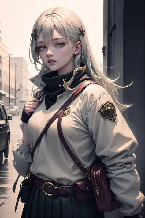 (highly detailed:1.3),
1girl,solo,
<lyco:CupitanLoCon:1.0>,hair ornament, pouch, belt, bag, long sleeves, black miniskirt, jacket, pleated skirt,
Ultra-detail,(highres:1.1),best quality,(masterpiece:1.3),cinematic lighting,
(highly detailed face and eyes:1.3), <lora:ink-0.1-3-b28-bf16-D128-A1-1-ep64-768-DAdaptation-cosine:1> white background, scenery, ink,