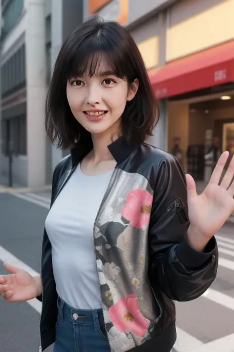 ((Best Quality, 8K, Masterpiece:1.3)), Focus:1.2, Perfect Body Beauty:1.4, Buttocks:1.2, ((Layered Haircut, Breasts:1.2)), (Wet Clothes:1.1) , (Rain, Street:1.3), Bandeau Dress: 1.1, Highly Detailed Face and Skin Texture, Fine Eyes, Double Eyelids, Whitening Skin, Long Hair, (Shut Up: 1.3), Smile, Pointillism Technique, 
(vibrant dots):1.2, 
optical mixing, playful patterns, 
lively texture, rich colors, 
unique visual effect
