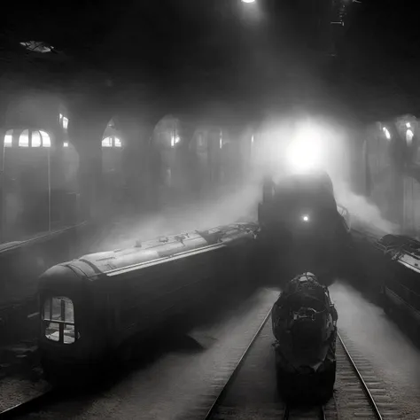 photo, [steampunk|cyberpunk] a ghost haunts a high-tech train station <lora:johnsondesuv15-320-e1:0.6>