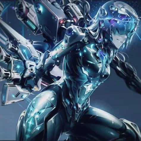 masterpiece, best quality, dramatic angle, ( Holographic, Rainbow, Opal, Vibrant Colors, Colorful), (Halo, Halos, Glowing Eyes, Gradient_Eyes, Glowing Aura, Glowing Energy, Glowing Digital Markings, Glowing Cyber Markings), (professional award-winning cinematic masterpiece), best quality, Symmetrical, Futuristic, sci-fi, aerodynamic,
Armored Core, Ammo Belt, Laser, Laser weapon, sleek and slender,
floating parts, city_lights, galaxy, giant, glowing, night, night_sky, planet, sky, snow, snowing, space, star_\(sky\), starry_sky, wings, fire, darkness, ((non-humanoid robot)), weapon, gun, cannon, military, mechanical parts, (Cyberpunk:1.3), (Luminescent particle:1.5), ,high saturation,low brightness,
Crystal Metal, neon panels,
black metal, red metal, with blue metal metallic accents
<lora:R_Technotrex_V10:1>
<lora:Body_GlassHair_V1:0.2>