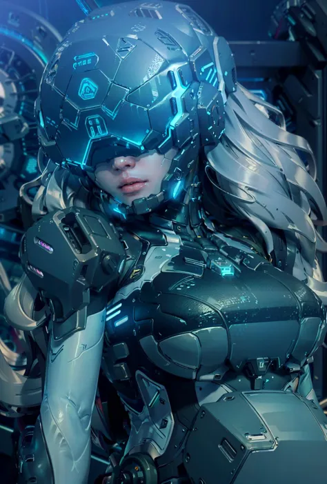 ((Best quality)), ((masterpiece)), (highly detailed:1.3), 3D,rfktr_technotrex, beautiful cyberpunk woman with voluminous hair, hacking a computer terminal (wearing head-mounted display that is chunky and hi-tech:1.2),computer servers, LCD screens, fibre optic cables, corporate logos,HDR (High Dynamic Range),Ray Tracing,NVIDIA RTX,Super-Resolution,Unreal 5,Subsurface scattering,PBR Texturing,Post-processing,Anisotropic Filtering,Depth-of-field,Maximum clarity and sharpness,Multi-layered textures,Albedo and Specular maps,Surface shading,Accurate simulation of light-material interaction,Perfect proportions,Octane Render,Two-tone lighting,Low ISO,White balance,Rule of thirds,Wide aperature,8K RAW,Efficient Sub-Pixel,sub-pixel convolution,luminescent particles,light scattering,Tyndall effect <lora:head-mounted display3:1> <lora:circrex:1>