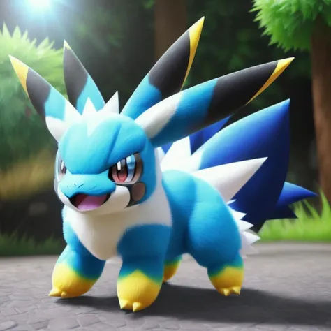 PokeModel, A new pokemon, unknown type, (((realistic, hyper realistic, ultra detailed, hyper realistic textures))), awesome, masterly, randomly, perfect coherence, perfect lighting