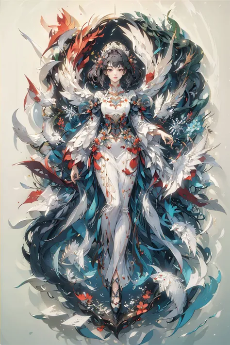 (((masterpiece))),bestquality,illustration,beautifuldetailedglow,
paper_cut, <lora:KK_paperCut_v1:0.6>, 1girl, solo, <lora:nvwushen-000020:0.4>,quan,full body,