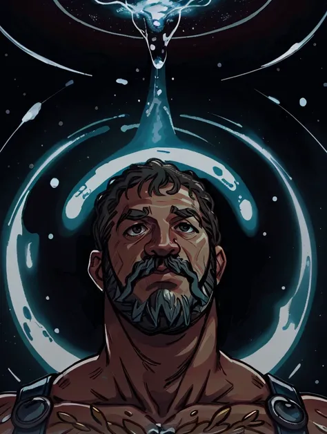 ((n0ah_n0texist )) <lora:GoodHands-beta2:1>,, BREAK Style-GravityMagic, solo, half shot, looking up, detailed background, detailed face, (victorian theme:1.1), mercury-sorcerer, melancholic, surrounded by splatters of shining quicksilver, mercury (clothes:0.8), alchemical symbolism, fluid mercury, metallic liquid, reflecting surfaces, metallic sheen, mercury transformation, slippery, dynamic pose, floating particles, silver colour scheme, quicksilver symphony, underground dungeon in background, frozen mercury formations, dramatic lighting, epic atmosphere,