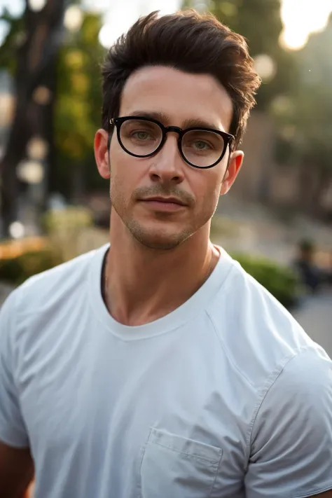 <lora:DrMike:0.9>, a handsome guy, portrait, drmike, masculine, realistic, natural light, sharp focus, bokeh, unkempt, skin texture, male focus, dark hair, upper_body, eyesglasses, white shirt,, (masterpiece,best quality:1.5)