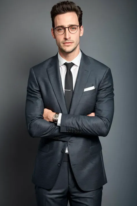 Dr Mike, a handsome, masculine, realistic, stubble, skin texture, male focus, <lora:DoctorMike:0.8>, broad shoulders, muscular body, looking at viewer, facial hair, shirtless, gym, (simple black background:1.1), (masterpiece, best quality:1.5), crossed arms, eyesglasses, checkered_pink_suit, (masterpiece,best quality:1.5)