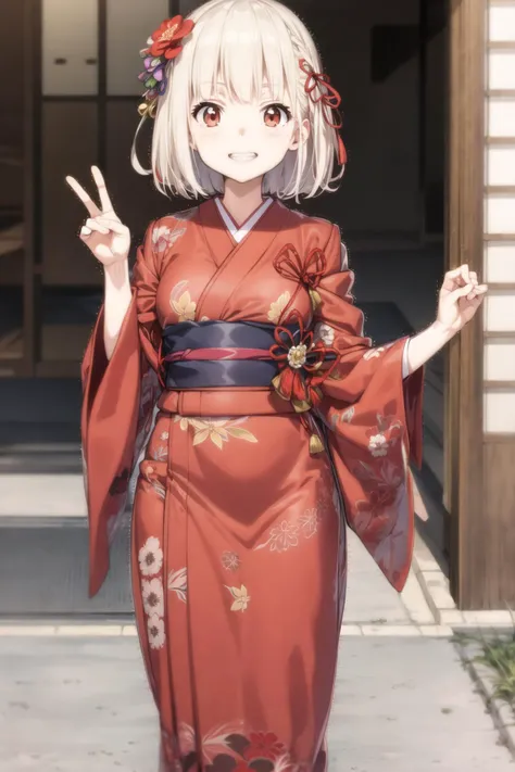 (chisato)<lora:LycorisRecoil_chisato:1.0>,kimono,