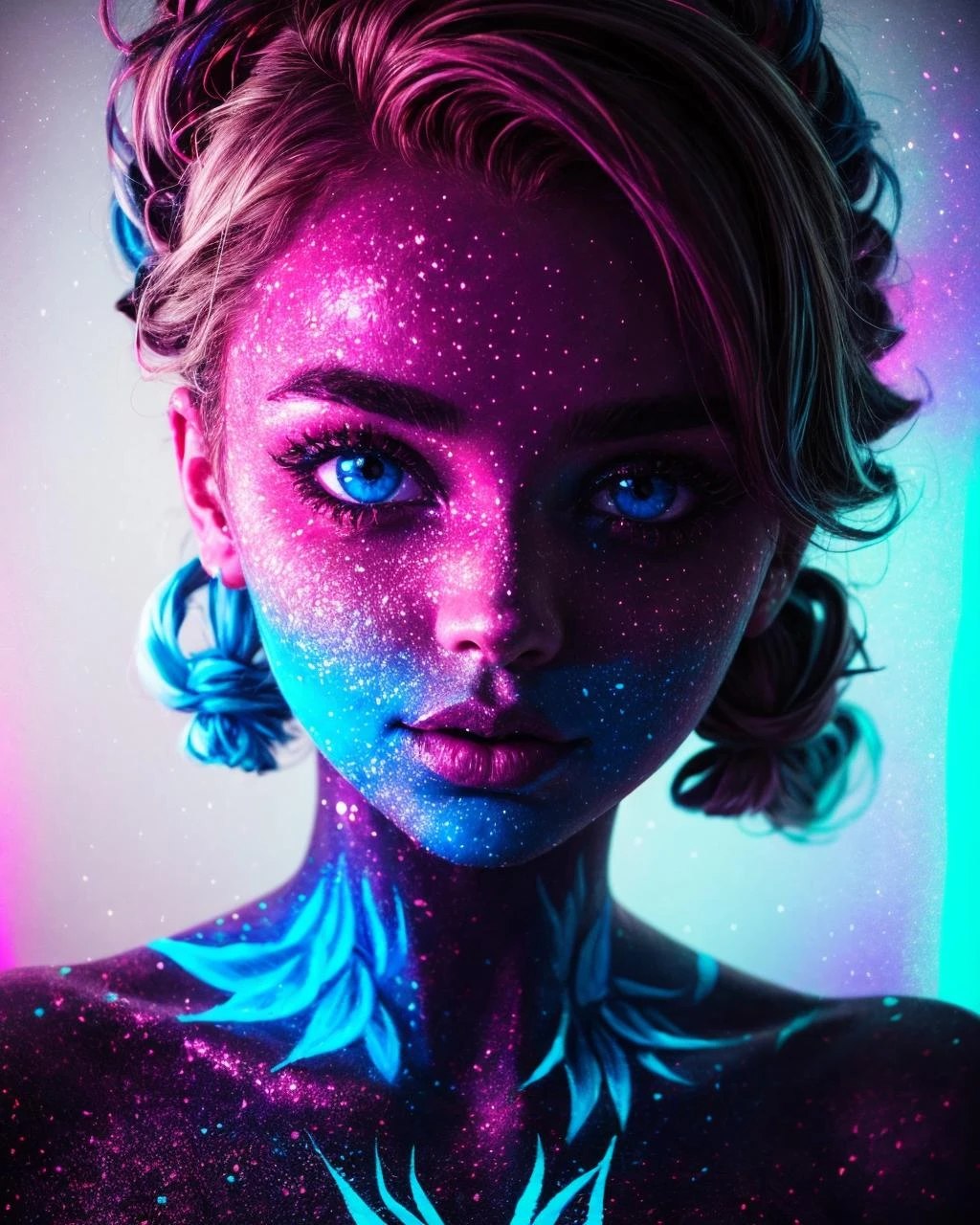 <lora:Blacklight:0.5> Blacklight painted on a girls face, closeup
<lora:add_detail:1>
