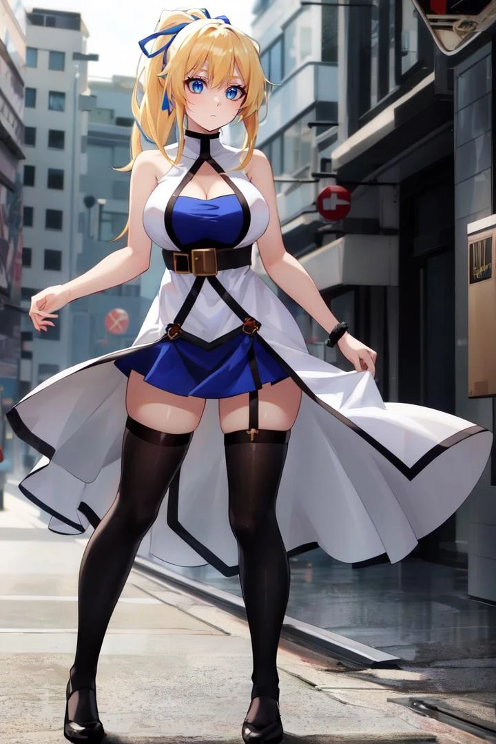 (masterpiece, best quality, highres), <lora:body_GoodHands:1>, <lora:loraH(DiffLoRA)_FaceShadowTweaker_v1_dim4:-2>, anime screencap,
1girl, solo, full body,
<lora:chara_kyko_v1:0.7>, chara_kyko, blonde_hair, long hair, ponytail, hair ribbon,