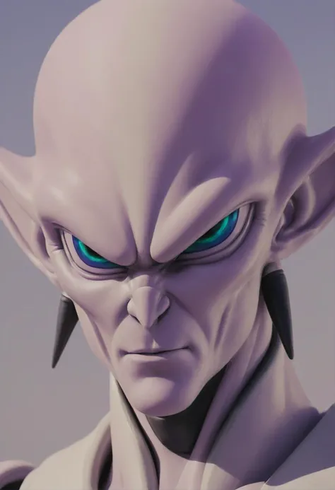 an alien from dragon ball z portrait closeup