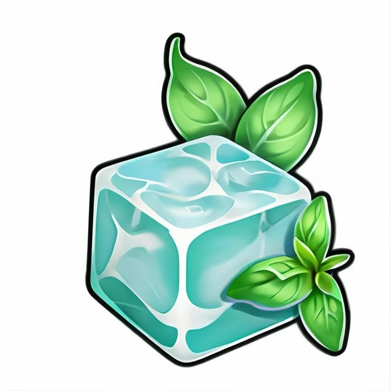 2d icon. ice cube and mint <lora:SDXL_icon_V2:0.8>